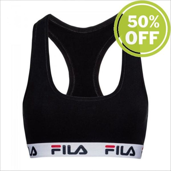 Bralettes Fila Mujer Negras - 1 Pack Unlined - España 058964NFD